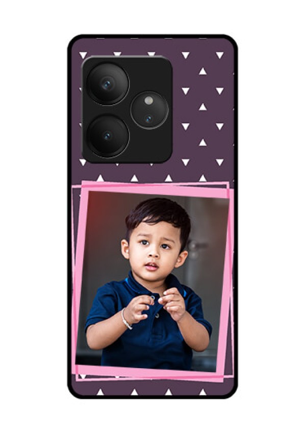 Realme GT 6T 5G Custom Glass Phone CaseTriangle Pattern Dotted Design