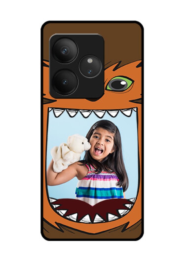 Realme GT 6T 5G Custom Glass Phone CaseOwl Monster Back Case Design