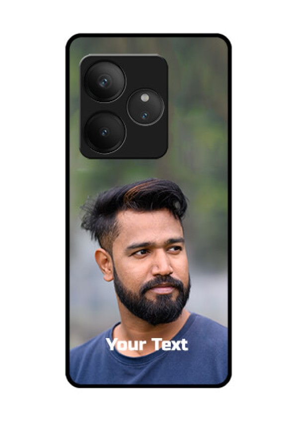 Realme GT 6T 5G Custom Glass Phone CasePhoto With Text Design