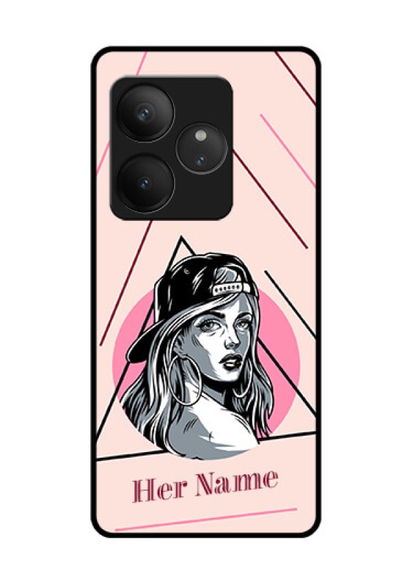 Realme GT 6T 5G Custom Glass Phone CaseRockstar Girl Design