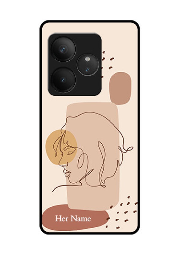 Realme GT 6T 5G Custom Glass Phone CaseCalm Woman Line Art Design