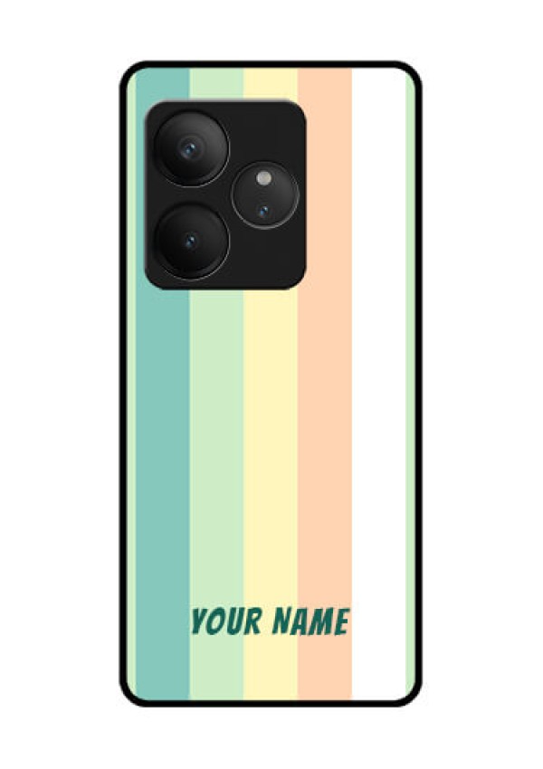 Realme GT 6T 5G Custom Glass Phone CaseMulti - Colour Stripes Design