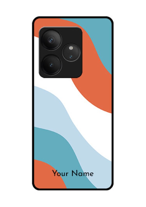 Realme GT 6T 5G Custom Glass Phone CaseColoured Waves Design
