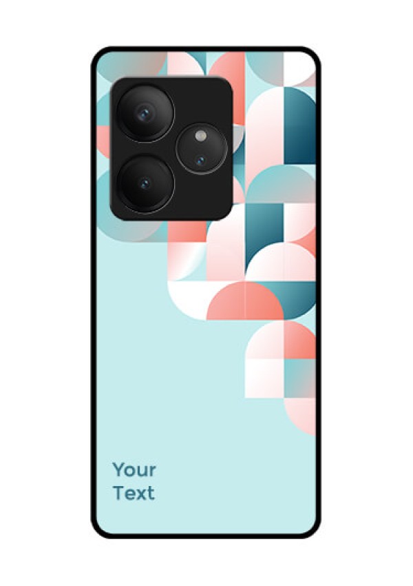 Realme GT 6T 5G Custom Glass Phone CaseStylish Semi - Circle Pattern Design