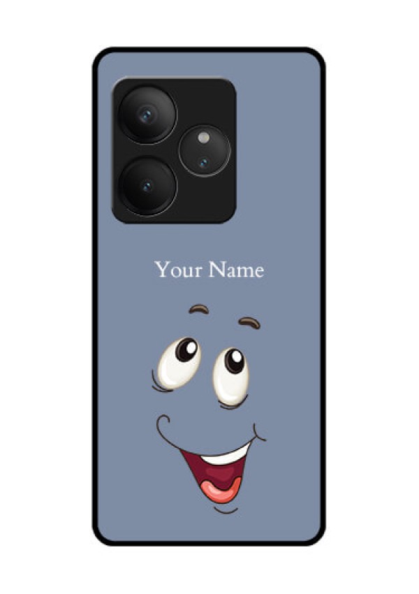 Realme GT 6T 5G Custom Glass Phone CaseLaughing Cartoon Face Design
