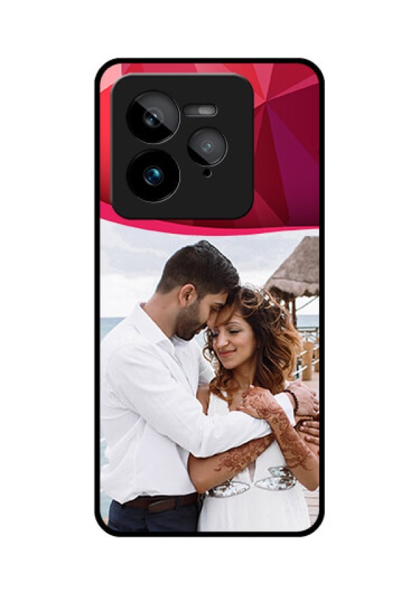Realme GT 7 Pro Custom Glass Phone Case - Red Abstract Design