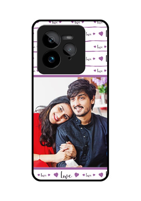 Realme GT 7 Pro Custom Glass Phone Case - Couples Heart Design