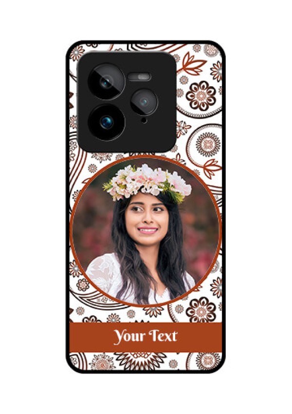 Realme GT 7 Pro Custom Glass Phone Case - Abstract Flower Design