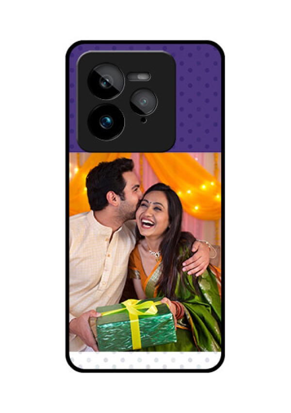 Realme GT 7 Pro Custom Glass Phone Case - Violet Colored Pattern Design
