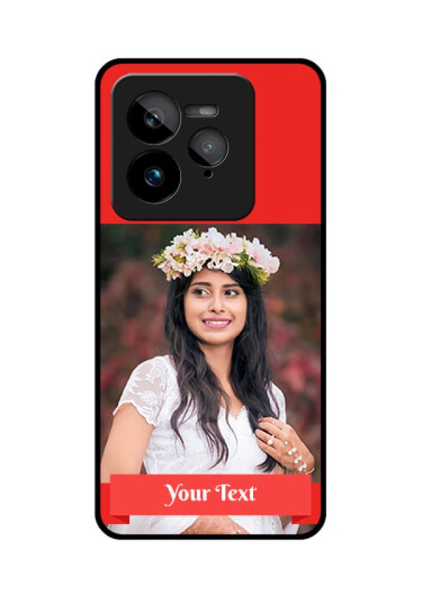 Realme GT 7 Pro Custom Glass Phone Case - Simple Red Color Design