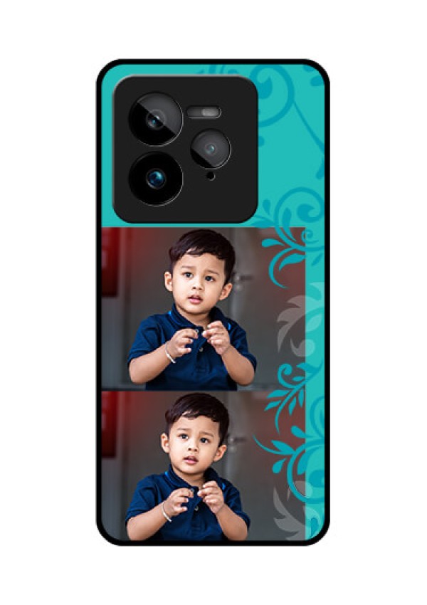 Realme GT 7 Pro Custom Glass Phone Case - With Photo And Green Floral Design