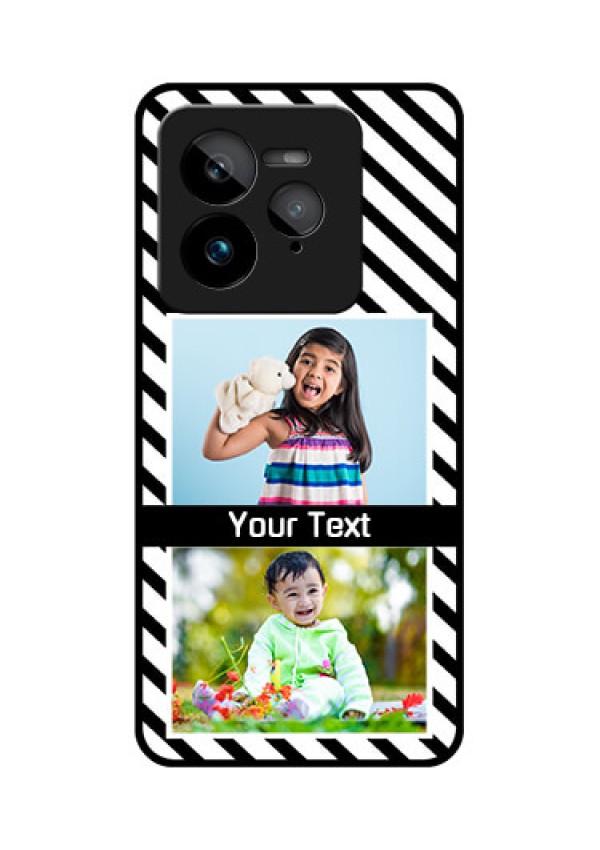 Realme GT 7 Pro Custom Glass Phone Case - Black And White Stripes Design
