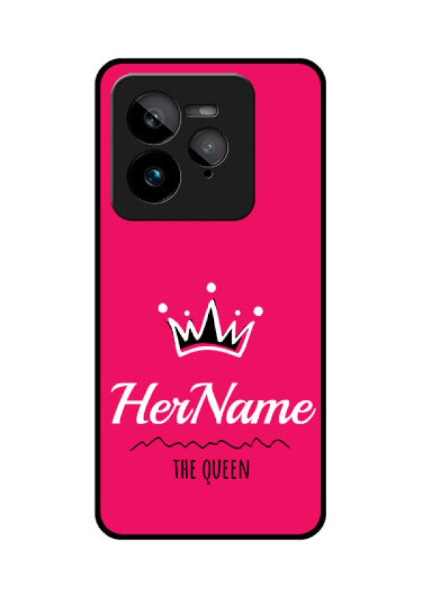 Realme GT 7 Pro Custom Glass Phone Case - Queen With Name Design