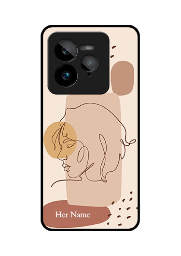 Realme GT 7 Pro Custom Glass Phone Case - Calm Woman Line Art Design