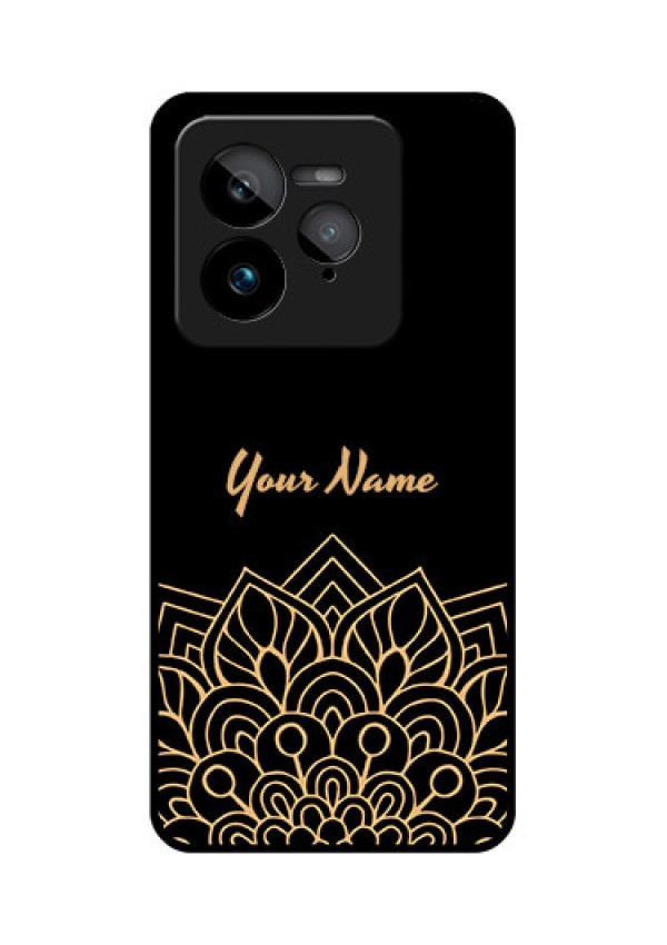 Realme GT 7 Pro Custom Glass Phone Case - Golden Mandala Design