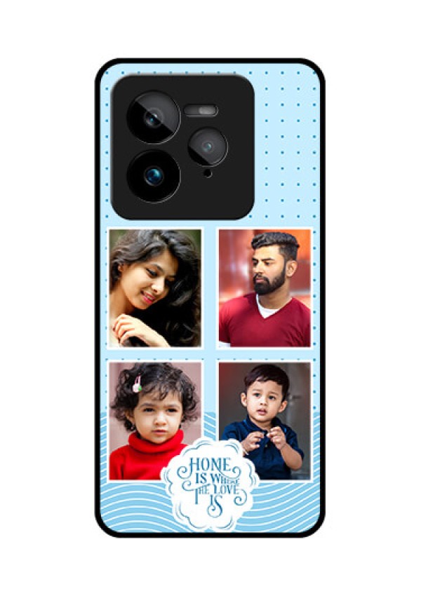Realme GT 7 Pro Custom Glass Phone Case - Cute Love Quote With 4 Pic Upload Design