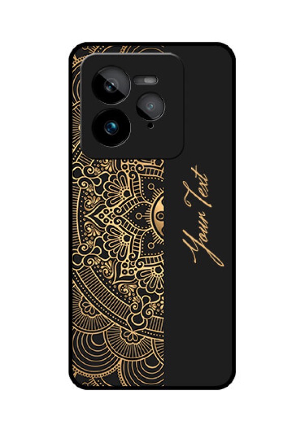 Realme GT 7 Pro Custom Glass Phone Case - Mandala Art With Custom Text Design