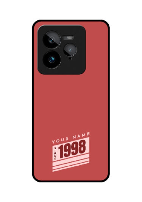 Realme GT 7 Pro Custom Glass Phone Case - Red Custom Year Of Birth Design