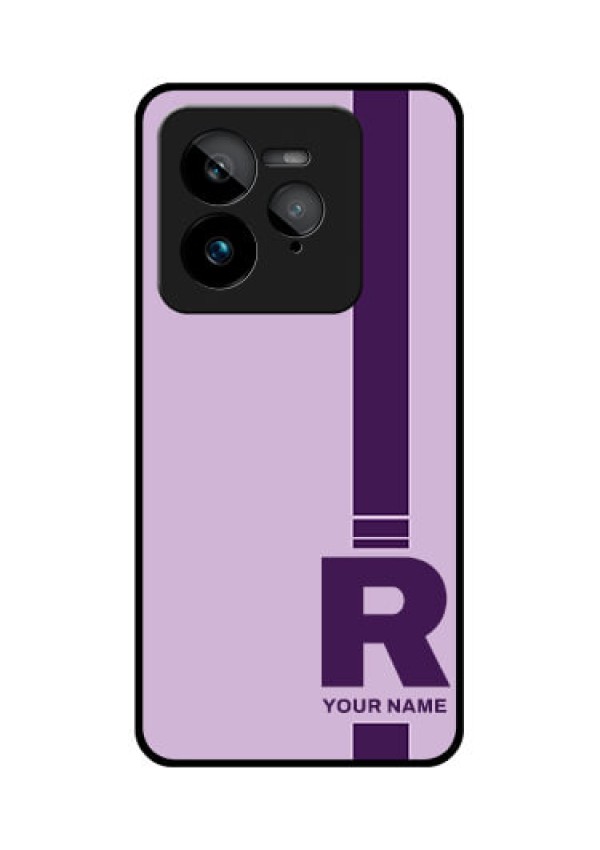Realme GT 7 Pro Custom Glass Phone Case - Simple Dual Tone Stripe With Name Design