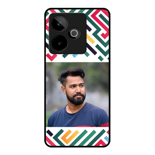 Realme GT 7T 5G Custom Glass Phone Case - Colorful Maze Pattern Design Realme GT 7T 5G Custom Glass Phone Case - Colorful Maze Pattern Design