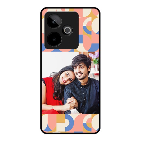 Realme GT 7T 5G Custom Glass Phone Case - Semi - Circle Maze Pattern Design