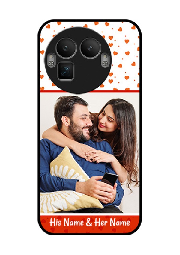 Realme GT 8 Pro Custom Glass Phone Case - Orange Love Symbol Design