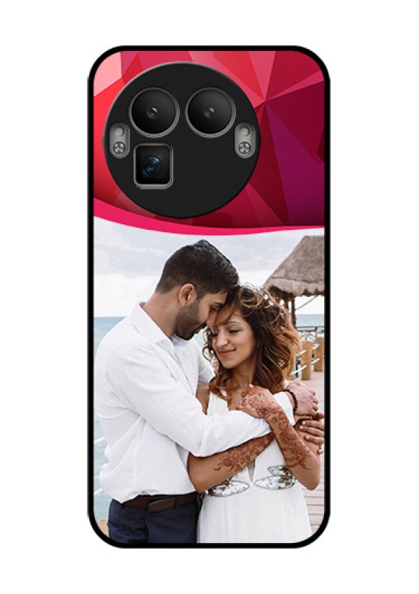 Realme GT 8 Pro Custom Glass Phone Case - Red Abstract Design