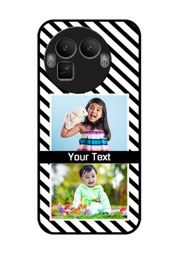 Realme GT 8 Pro Custom Glass Phone Case - Black And White Stripes Design