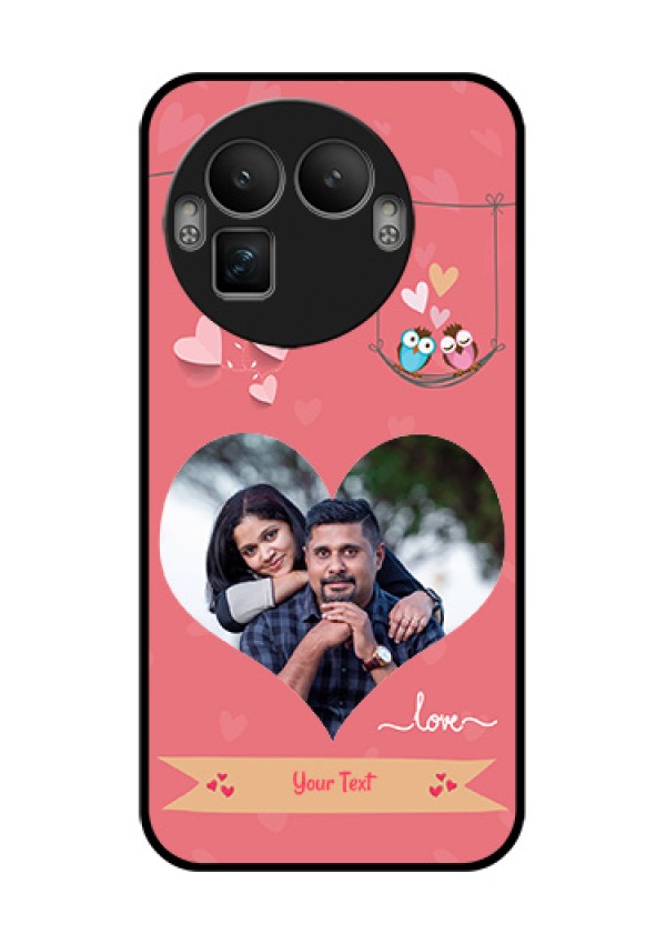 Realme GT 8 Pro Custom Glass Phone Case - Peach Color Love Design