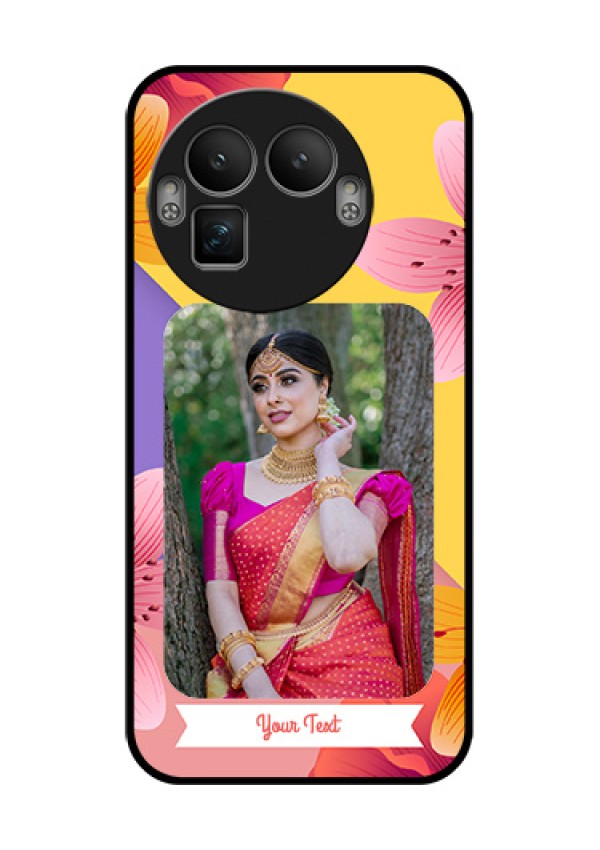 Realme GT 8 Pro Custom Glass Phone Case - 3 Image With Vintage Floral Design