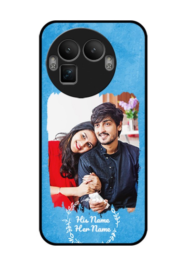 Realme GT 8 Pro Custom Glass Phone Case - Blue Color Vintage Design