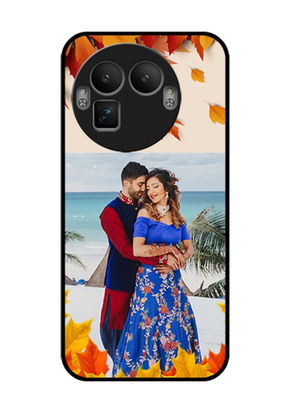 Realme GT 8 Pro Custom Glass Phone Case - Autumn Maple Leaves Design