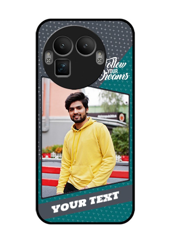 Realme GT 8 Pro Custom Glass Phone Case - Background Pattern Design With Quote