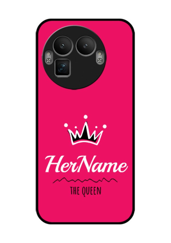Realme GT 8 Pro Custom Glass Phone Case - Queen With Name Design