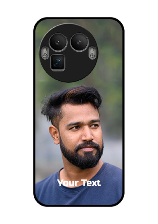 Realme GT 8 Pro Custom Glass Phone Case - Photo With Text Design