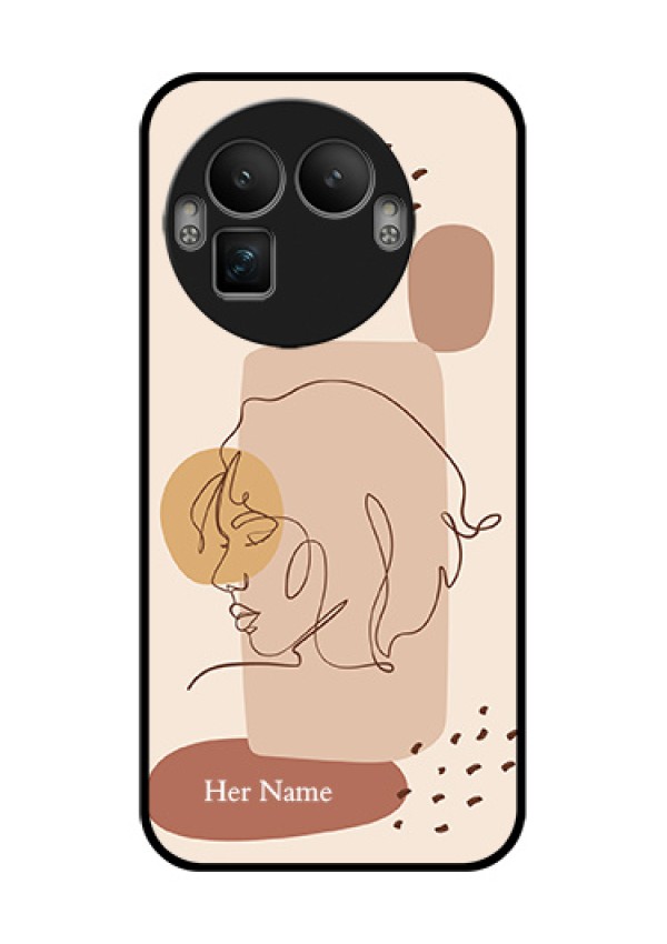 Realme GT 8 Pro Custom Glass Phone Case - Calm Woman Line Art Design
