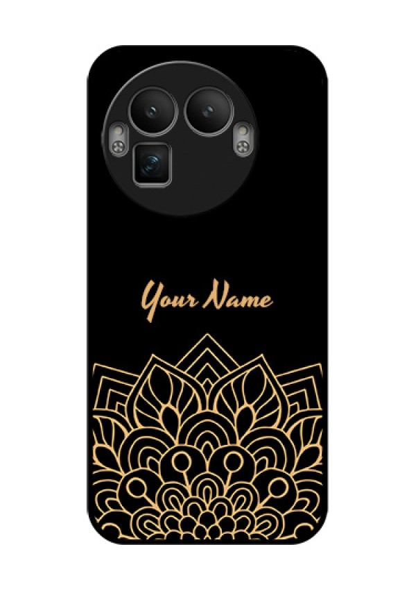 Realme GT 8 Pro Custom Glass Phone Case - Golden Mandala Design
