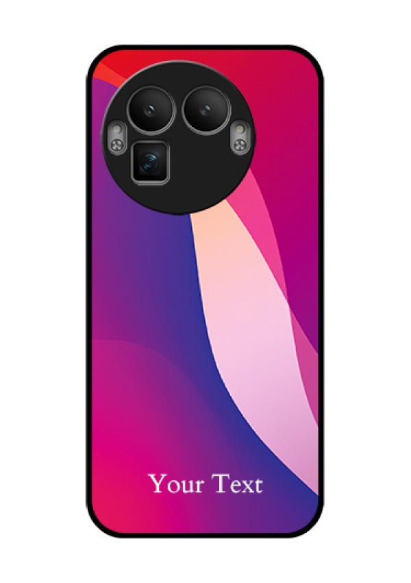 Realme GT 8 Pro Custom Glass Phone Case - Digital Abstract Overlap Design