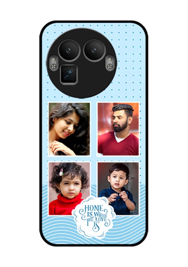 Realme GT 8 Pro Custom Glass Phone Case - Cute Love Quote With 4 Pic Upload Design