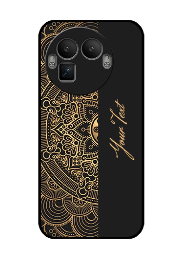 Realme GT 8 Pro Custom Glass Phone Case - Mandala Art With Custom Text Design
