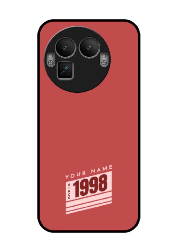 Realme GT 8 Pro Custom Glass Phone Case - Red Custom Year Of Birth Design