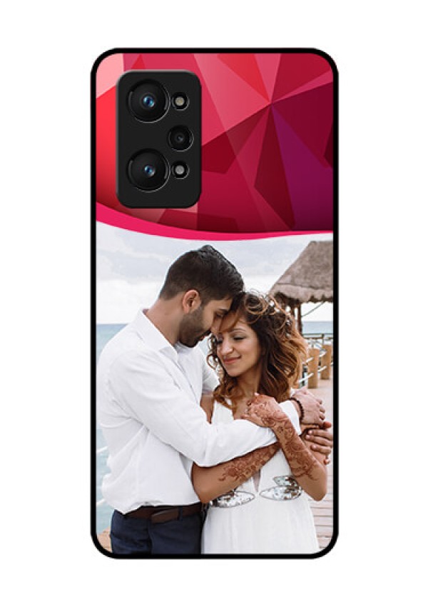 realme GT Neo 2 5G Custom Glass Mobile Case - Red Abstract Design