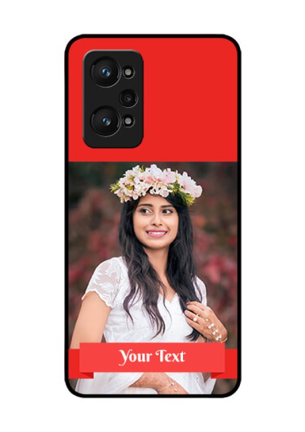 realme GT Neo 2 5G Custom Glass Phone Case - Simple Red Color Design
