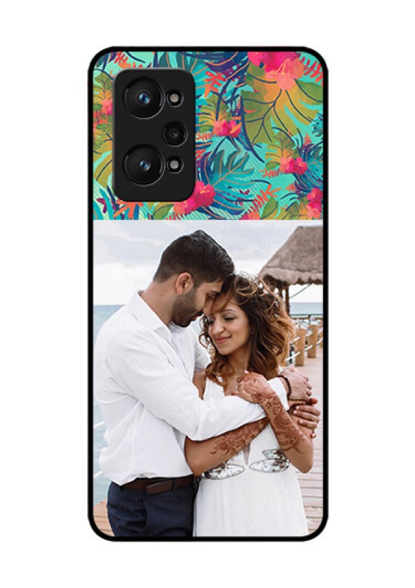 realme GT Neo 2 5G Photo Printing on Glass Case - Watercolor Floral Design