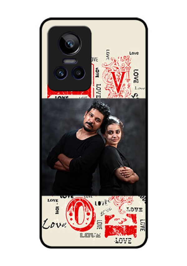 Realme GT Neo 3 150W Photo Printing on Glass Case - Trendy Love Design Case