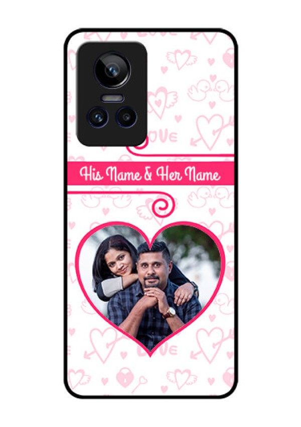 Realme GT Neo 3 150W Personalized Glass Phone Case - Heart Shape Love Design