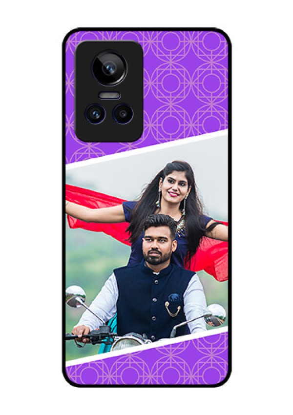 Realme GT Neo 3 150W Custom Glass Phone Case - Violet Pattern Design