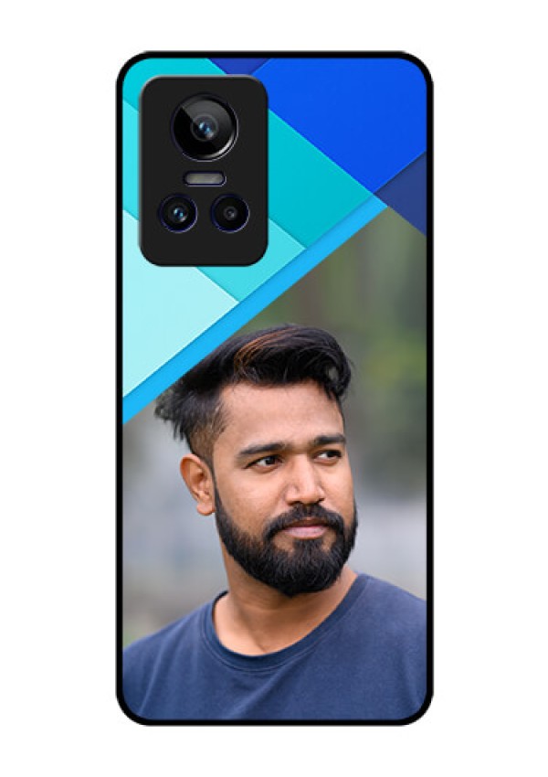 Realme GT Neo 3 150W Custom Glass Phone Case - Blue Pattern Design