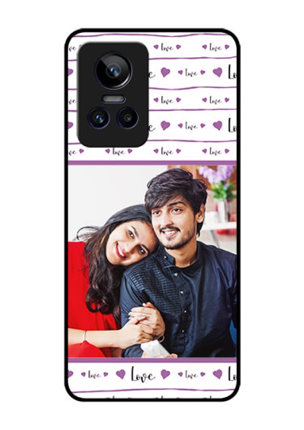 Realme GT Neo 3 150W Custom Glass Mobile Case - Couples Heart Design