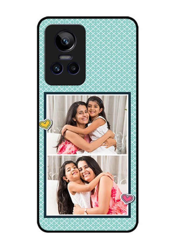 Realme GT Neo 3 150W Custom Glass Phone Case - 2 Image Holder with Pattern Design